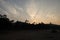 Sunrise hues in sky at Gokarna Beach - Konkan Indian beach - Arabian sea - beach holiday