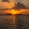 Sunrise illuminates Gili Ketapang Island, Indonesia, with golden warmth