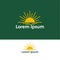 Sunrise, illustrating well-being, serenity and relaxation, Icon for the tourism industry and spa centers