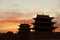 Sunrise of the Jiayuguan Pass Tower