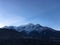 Sunrise in Jomsom in Annapurna Circuit in Himalayan Mountains in Nepal.