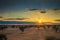 Sunrise in the Kalahari desert in South Africa