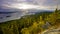 Sunrise in Koli National Park, Finland. Sun rays