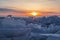 Sunrise on lake Baikal in winter, Eastern Siberia,