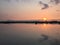 Sunrise on the lake in Phan Rang, Vietnam