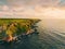 Sunrise landscape at Yailata cliff, National Archaeological Reserve in Black Sea coast in Bulgaria