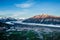 Sunrise light on Mt. Wickersham and the Matanuska Glacier in the