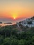 Sunrise in lindos ,the sun is so smooth out of the sea and the sea is so calm like in dreams