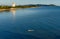 Sunrise with a lone kayaker