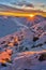 Sunrise at Low Tatras mountains under Chabenec