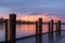 Sunrise at Mannum riverbank, River Murray South Australia with j