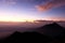 Sunrise at merbabu-merapi mount central of java