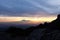 Sunrise at merbabu-merapi mount central of java
