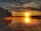 Sunrise On A Mist Covered Lake In The Canadian Wilderness