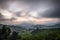 Sunrise at misty Mount Brinchang, Malaysia