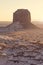 Sunrise in Monument Valley. Panoramic view of the monumet valley rocks. Utah