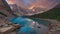 Sunrise at Moraine Lake in the Valley of the Ten Peaks