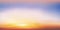 Sunrise in Morning in Orange,Yellow,Pink and purple pastel sky, Dramatic twilight landscape with Sunset in evening, Vector mesh
