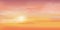 Sunrise in Morning with Orange,Yellow and Pink sky, Dramatic twilight landscape with Sunset in evening, Vector mesh horizon Sky