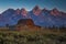 Sunrise of Moulton Barn in the Grand Teton National Park, Wyoming