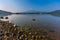 Sunrise at mount Fuji with reflection on lake kawaguch