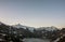 Sunrise Mountain Panorama view Zillertal Austria