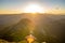 Sunrise on the Mountain peak of mount Pania on the Apuan Alps Alpi Apuane, Tuscany, Lucca