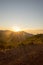 Sunrise in the mountains of the palms desert