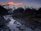 Sunrise at Mt Cook, Valley