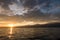 Sunrise and ocean view on paradise Lovina Beach - Bali, Indonesia