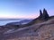 Sunrise at The Old Man of Storr - amazing scenery with vivid colors.