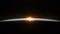 Sunrise in Outer Space Beautiful High Detailed 3d Animation, Ultra HD 4K 3840x2160