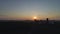 Sunrise Over an Amish Farm with Blues and Reds on a Clear Summer Morning