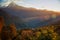 Sunrise over the Annapurna mountain range of the Himalayas, Nepal