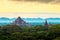 Sunrise over Bagan temples, Myanmar