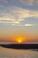 Sunrise over the beach and ocean at Corson\'s Inlet