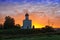 Sunrise over Church of the Intercession of the Holy Virgin on Nerl River