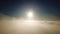 Sunrise over the clouds. Quadrotor filming