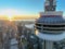 Sunrise over CN Tower and Toronto Skyline: A Majestic View.