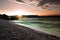 Sunrise over the crystal clear tourquise sea in Croatia, Istria, Europe