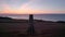 Sunrise over The Daymark from a drone, Kingswear, Devon, England