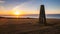 Sunrise over The Daymark from a drone, Kingswear, Devon, England