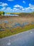 Sunrise over a drainage canal in Weston Florida