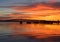 Sunrise over the Eau Gallie Causeway Bridge near Melbourne Florida