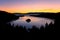 Sunrise over Emerald Bay at Lake Tahoe, California, USA.