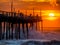 Sunrise over fishing pier at North Carolina Outer Banks