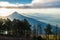 Sunrise over Guatemalan volcanoes