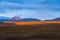 Sunrise over the hills around Song Kul lake