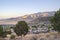 Sunrise over houses in the Utah Valley, USA