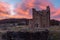 A sunrise over the iconic Lithgow Ironworks blast furnace in the